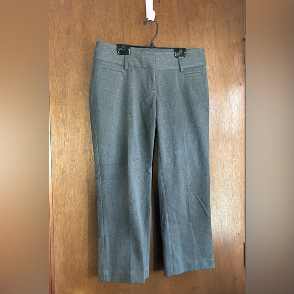Express Pants - Express sz2 gray cropped trousers with 2 slit front and 2 buttoned pockets